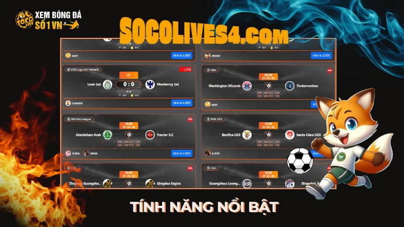 Tính Năng Nổi Bật Trên Kênh Trực Tiếp Bóng Đá Socolive